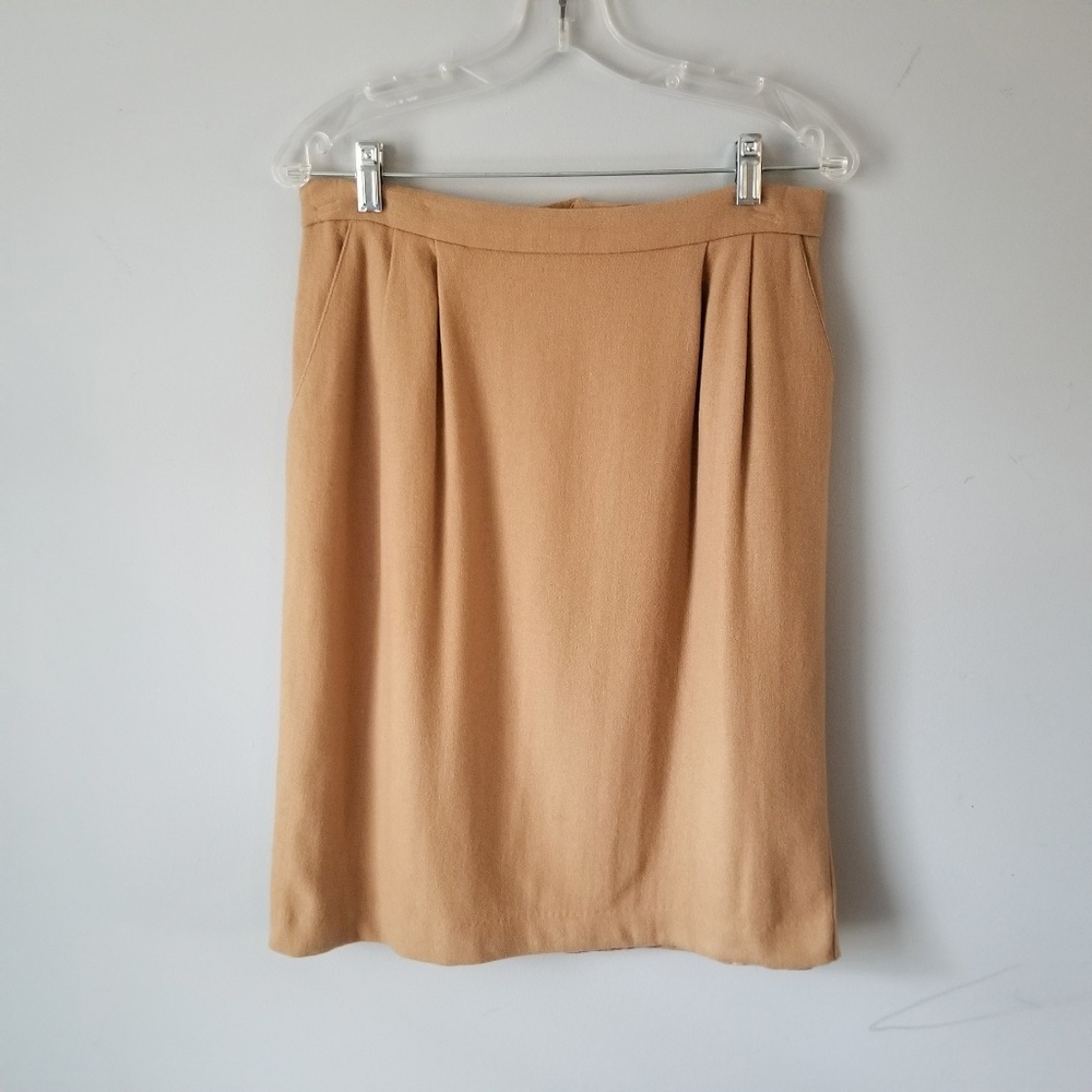Kim Rogers 12P Skirt Mustard Yellow 100% Wool